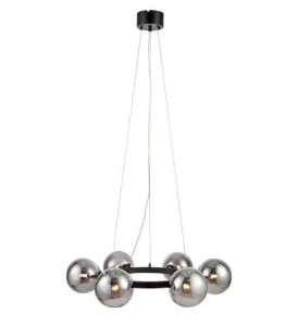 Lampa wisząca CIRCLE 6L czarny/dymiony 108051 Markslojd