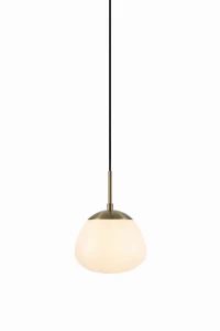 Lampa mosiądz wisząca do okna RISE szklany klosz, przewód z wtyczką 108548 Markslojd