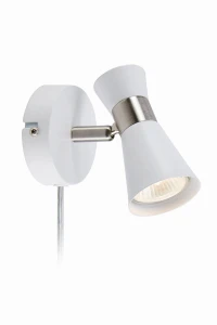 Kinkiet FOLIE Wall 1L White/Nikiel satynowy 108627 Markslojd