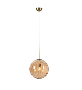 Lampa wisząca FENGARI Pendant 1L Antique Brass/Amber 108763 Markslojd