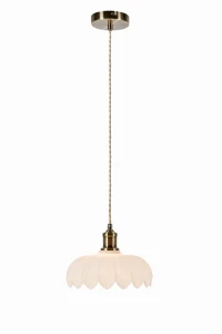 Lampa wisząca KURAGE Mosiądz antyczny, biały 1xE27 108857 Markslojd
