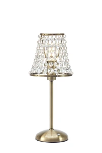 Lampa stołowa akumulatorowa LIORA Antyczny mosiądz gwint 1xE14 109125 Markslojd