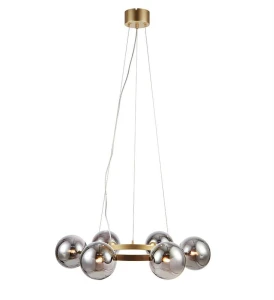 Lampa wisząca CIRCLE 6L złoty/dymiony 108050 Markslojd