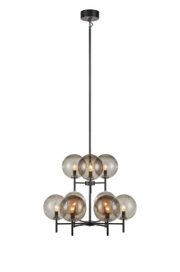 Lampa wisząca CROWN 9L 107921 czarny/przydymiony  Markslojd