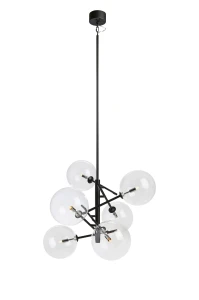 Lampa wisząca ANDREW 6L Czarny/Przezroczysty 107748 Markslojd
